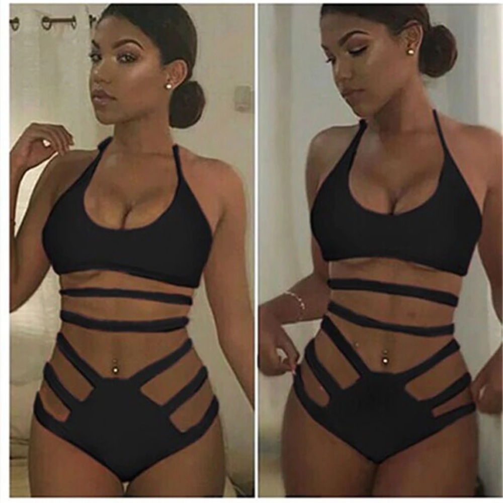 💥HP💥 High Waist Brazilian Bandage Bikini Set